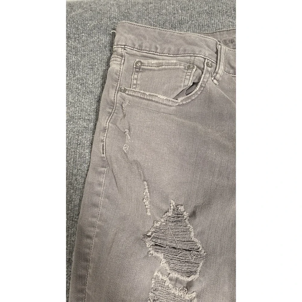 American Eagle AirFlex+ Distressed Jeans 36x30 Gray Slim Stretch